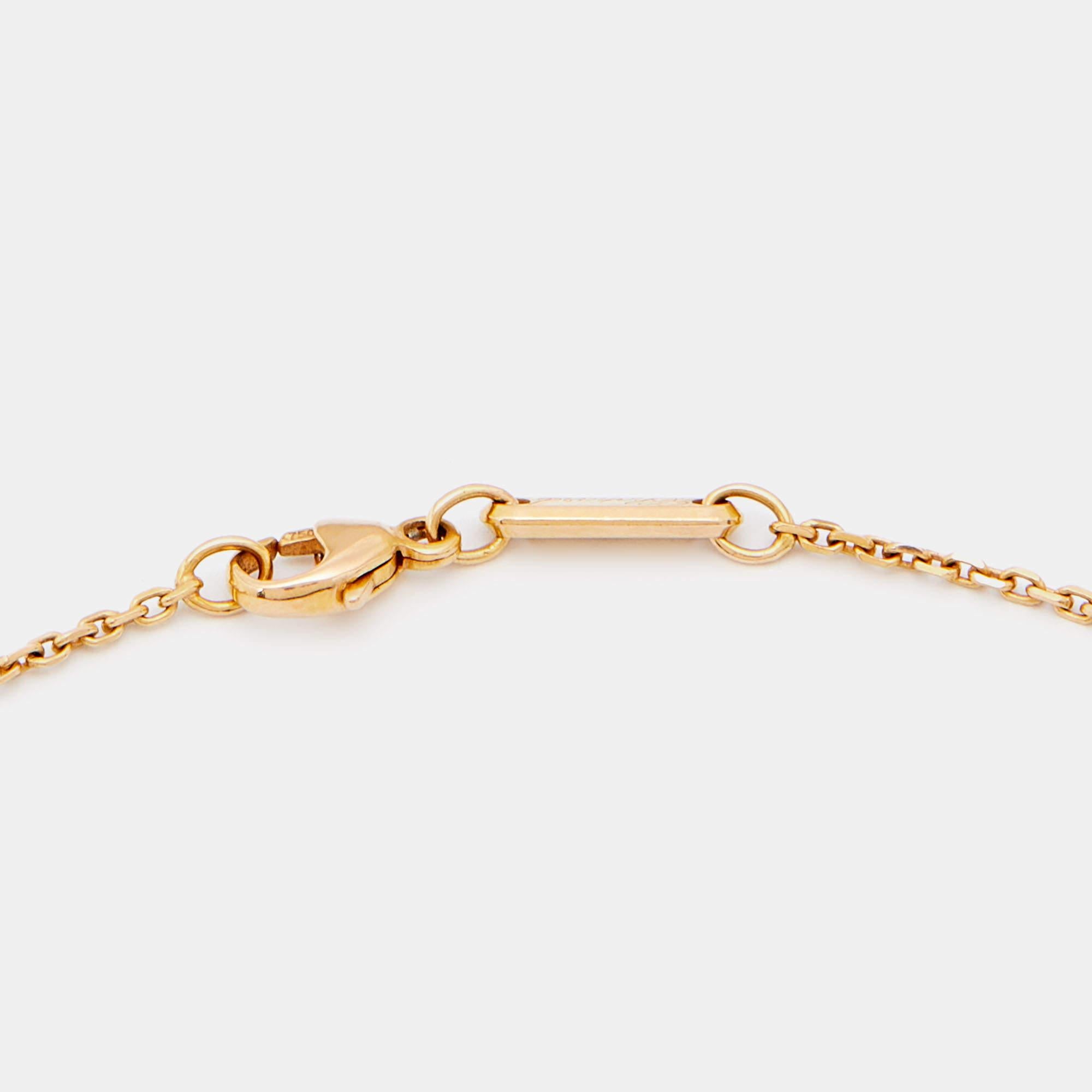 Women's Chopard Happy Sun Diamond 18k Rose Gold Pendant Necklace
