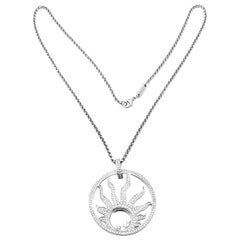 Chopard Happy Sun Diamond Large White Gold Pendant Necklace