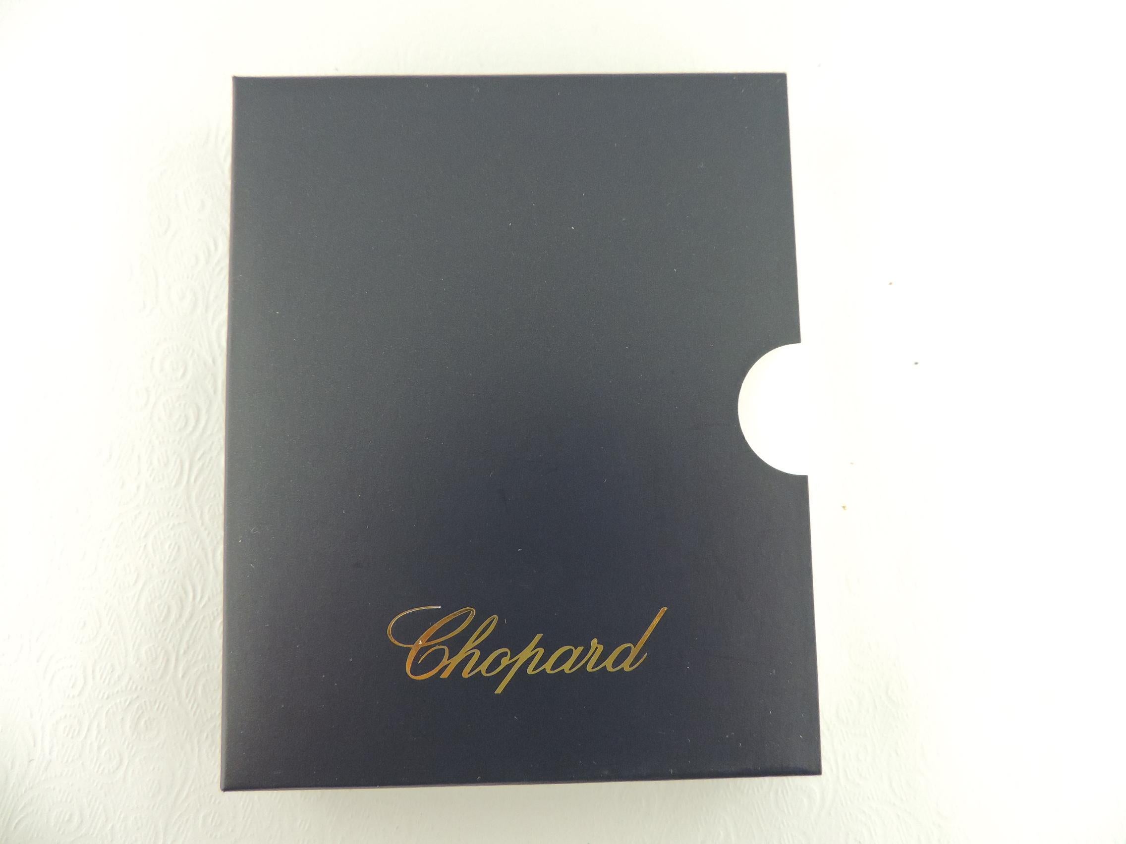 Women's or Men's Chopard Happy Sun Diamonds 18 Karat Gold Pendant Necklace on Black Leather For Sale
