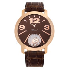 Chopard Happy Sun in 18k Rose Gold 4176 Brown Dial 40mm Quartz Watch