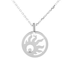 Chopard Happy Sun Women's 18K White Gold Pendant Necklace
