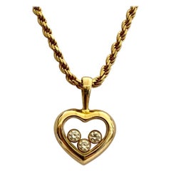 Chopard Hart Pendant with Yellow Gold Chain, 1994