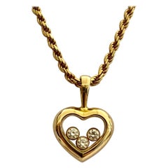 Ciondolo Chopard Hart con catena in oro giallo, 1994