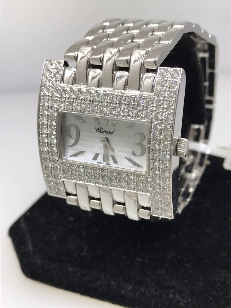 Chopard Haute Horlogerie White Gold Diamond White Dial Bracelet Ladies ...