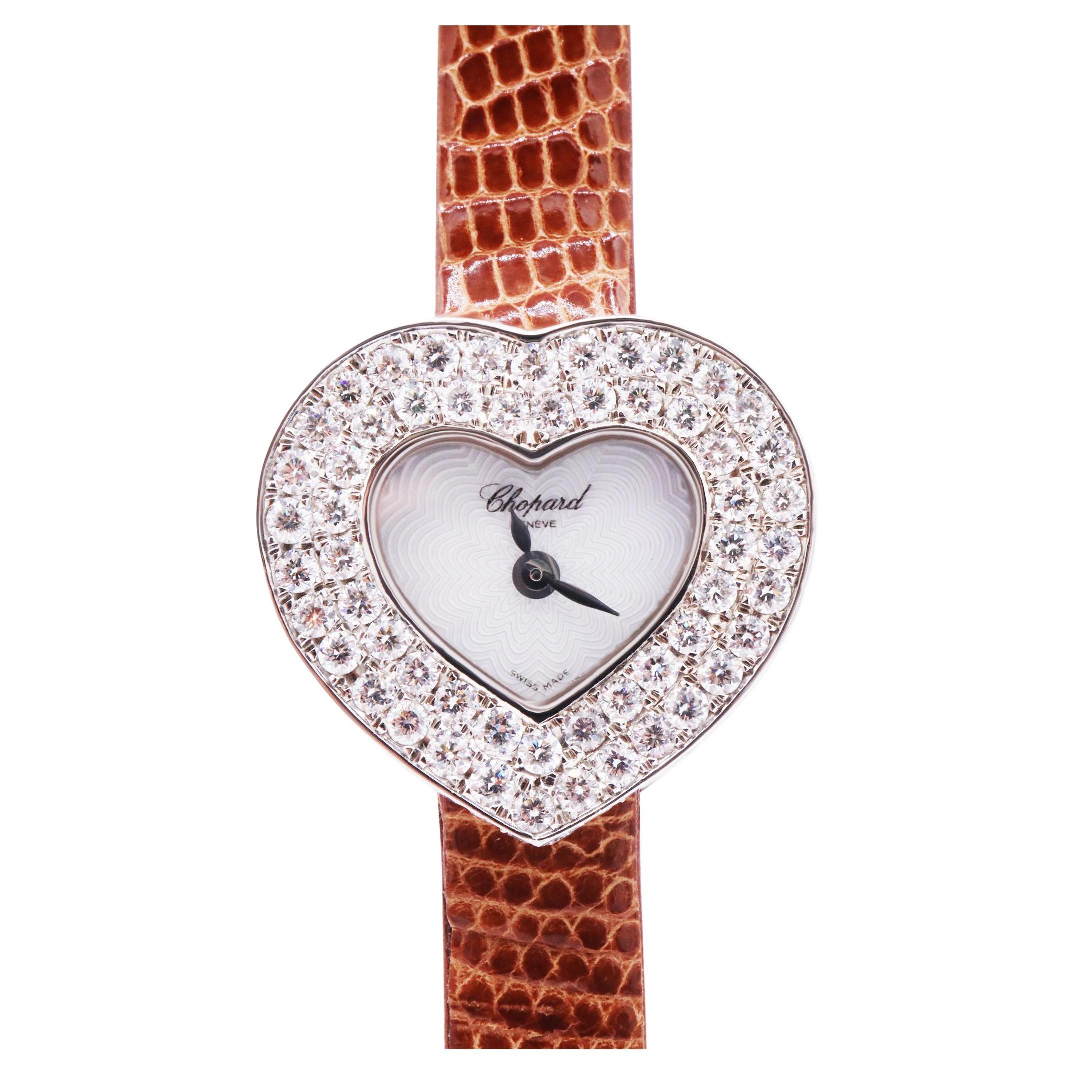 Chopard Heart 18K White Gold MOP Diamonds 5275 Ladie's watch