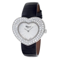Chopard Heart Watch in 18k White Gold with Custom Diamond Bezel Ref. 5631