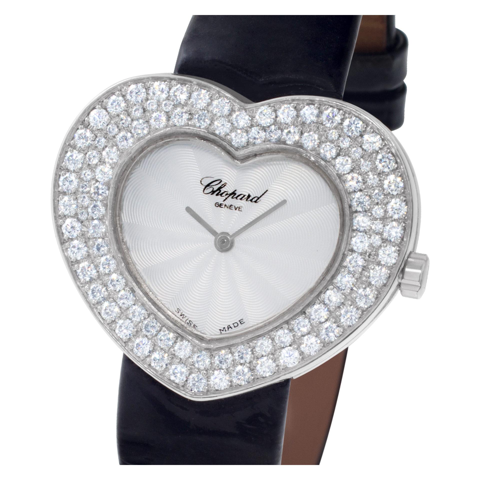 Chopard Heart Watch in 18k White Gold with Custom Diamond Bezel Ref. 5631 1