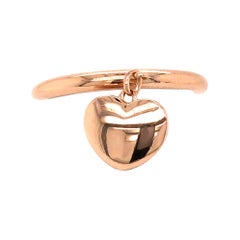 Chopard Heart Charm Ring in 18k Yellow Gold