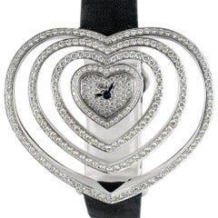 Chopard Heart Shaped Diamond 13/7172-20 48MM 18K White Gold Quartz Watch