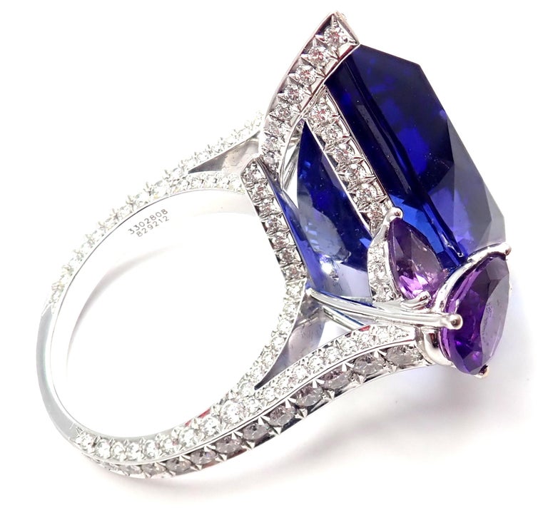 Chopard High Jewelry Diamond Large Tanzanite Amethyst White Gold