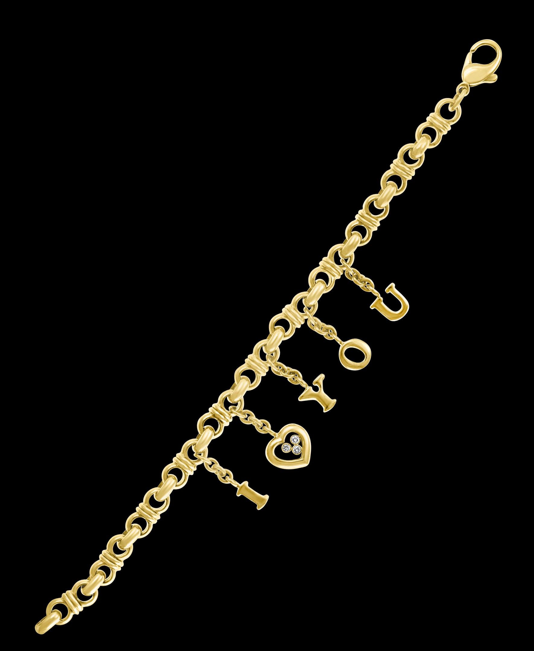18k gold charm bracelet