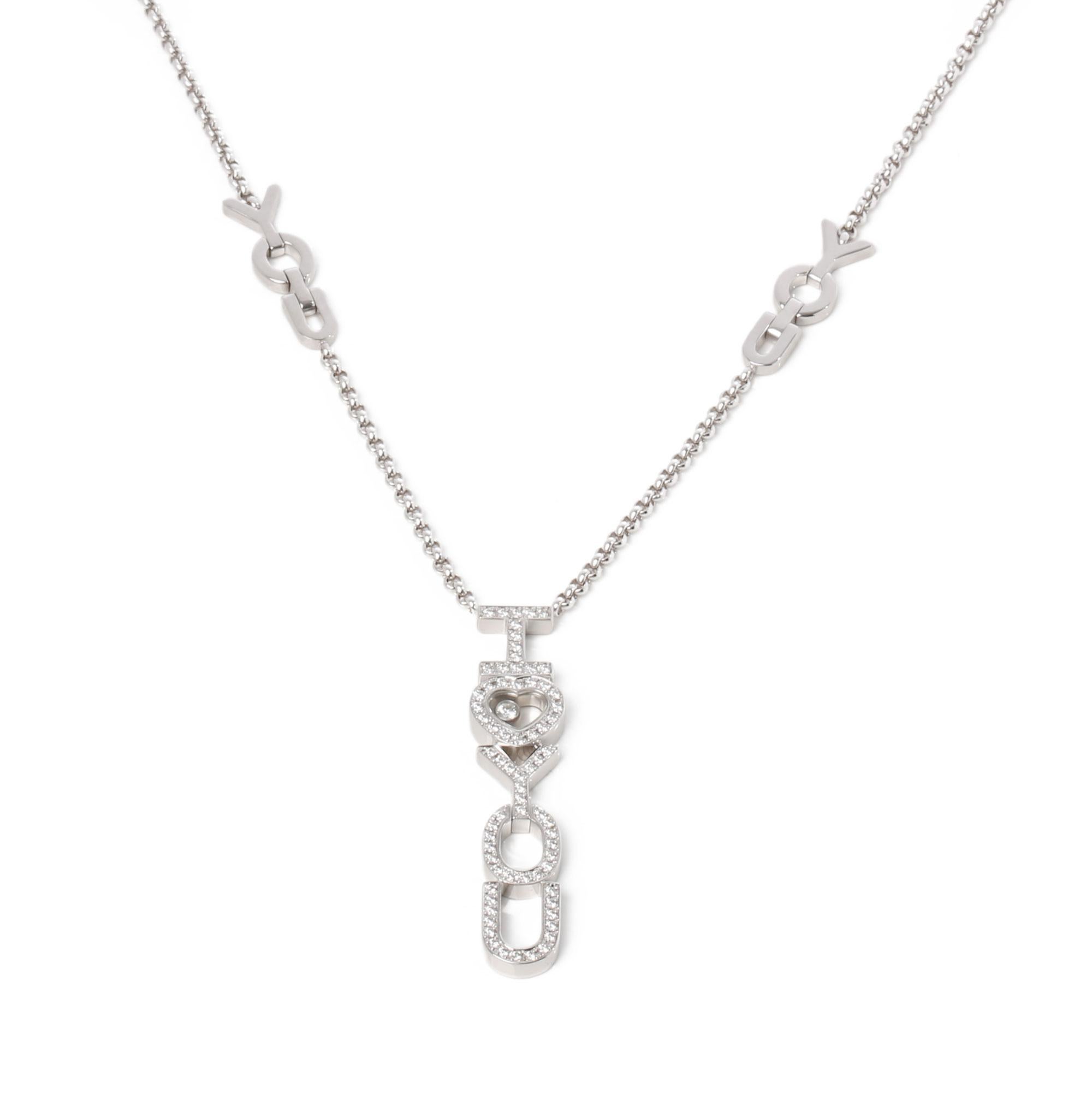 Chopard I Love You Pendant In Good Condition In Bishop's Stortford, Hertfordshire