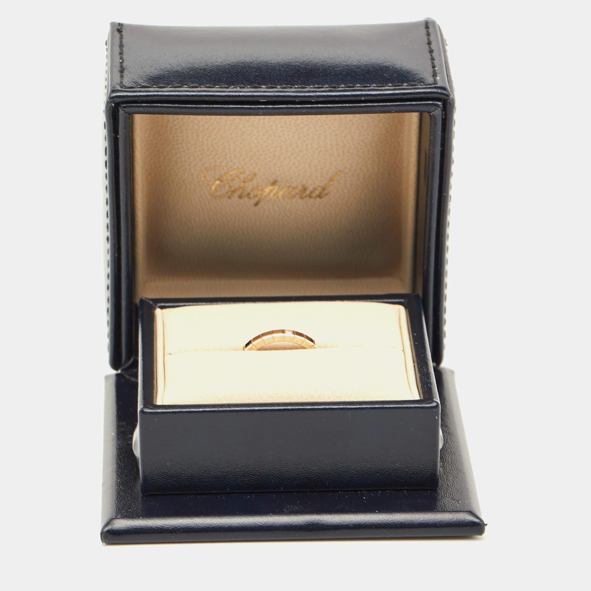 Chopard Ice Cube 1 Diamond 18K Rose Gold Narrow Band Ring 1