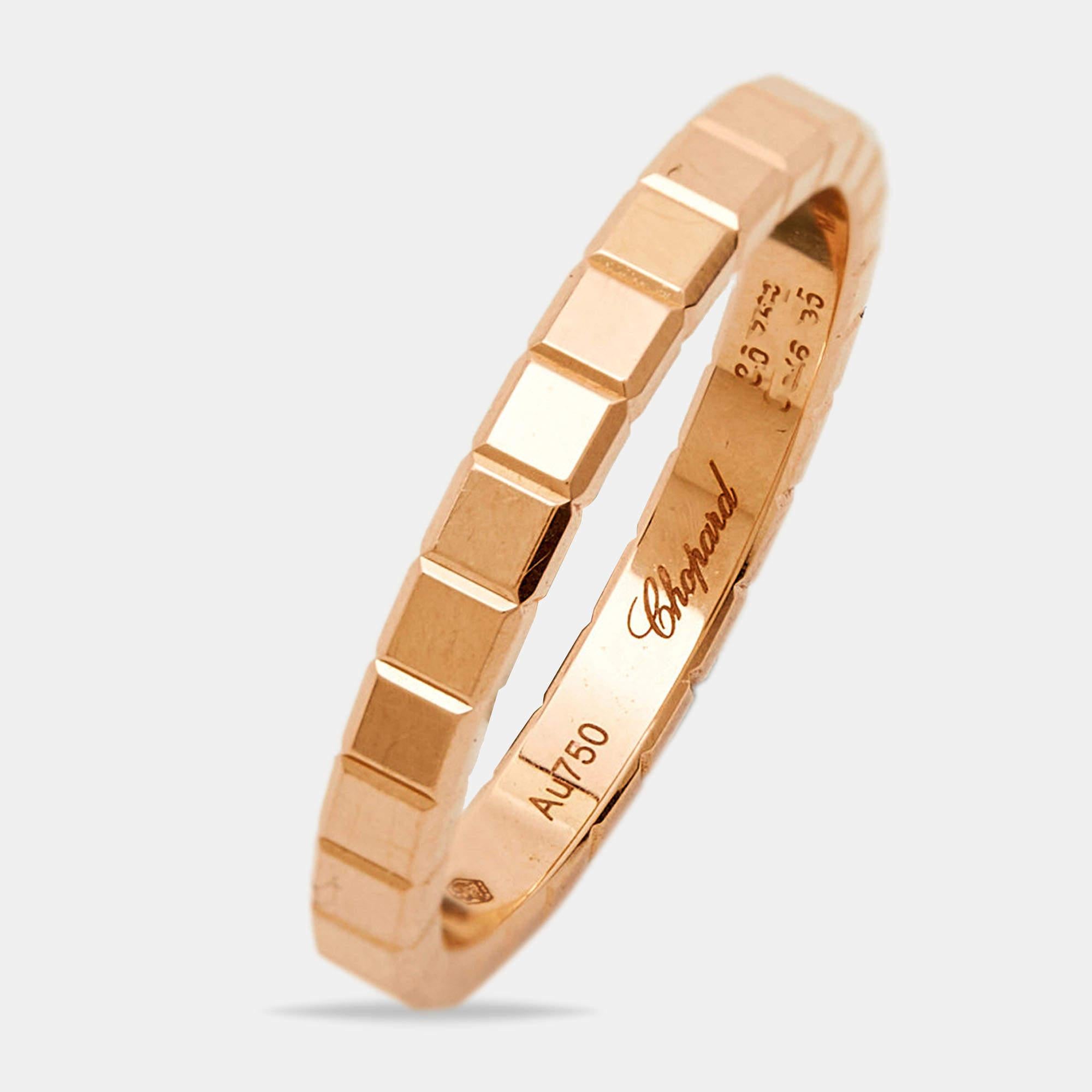 chopard ice cube ring rose gold