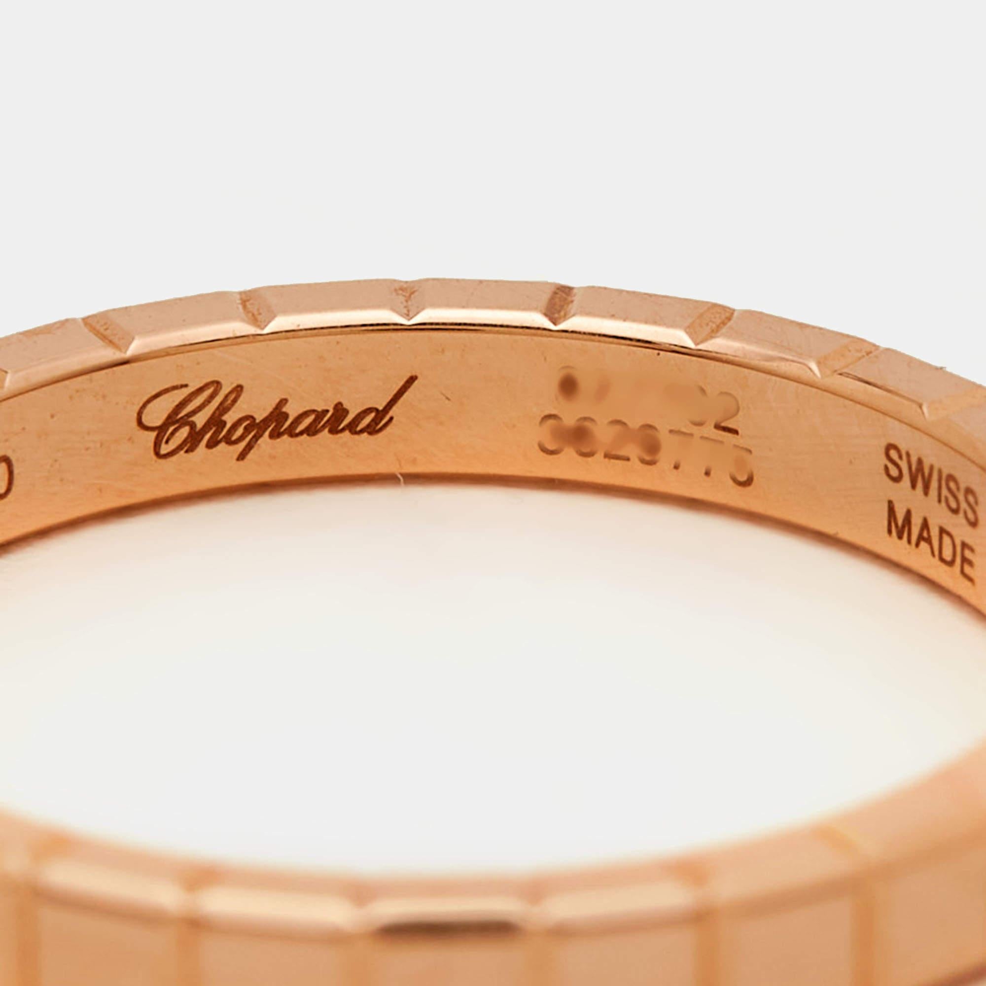 chopard ice cube ring rose gold