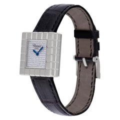 Chopard Ice Cube Ladies Watch in 18k White Gold with Pave Diamond Dial