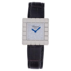 Chopard Ice Cube Ladies Watch in 18k White Gold with Pave Diamond Dial