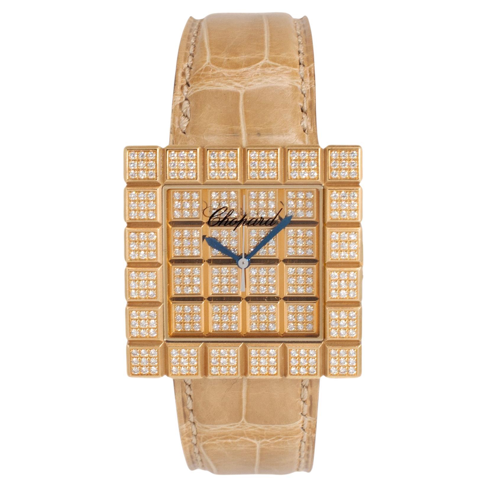 Montre Chopard Ice Cube 32MM 13/6858 Or jaune 18K Diamant Quartz en vente