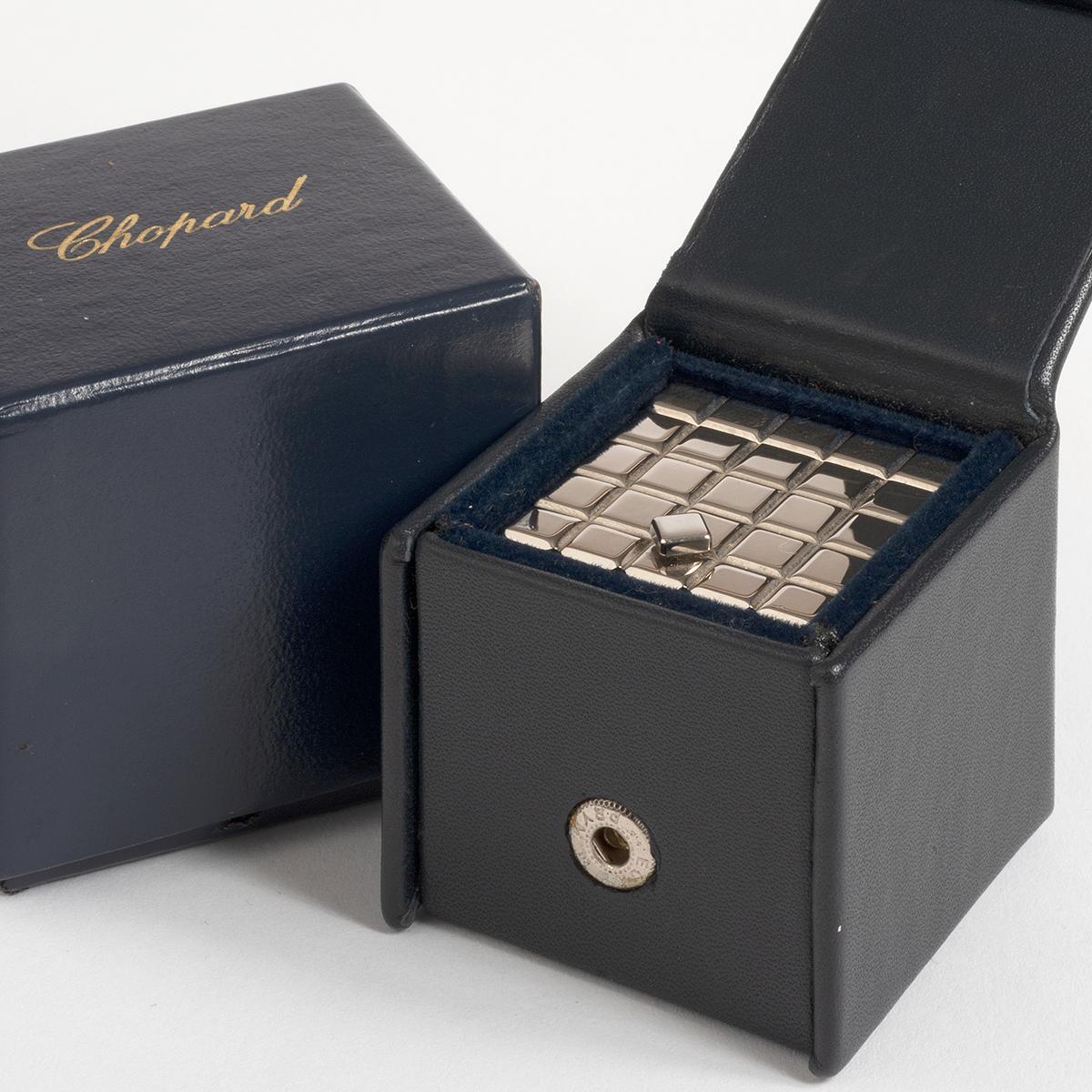 Chopard Ice Cube Alarm clock , Reference 51/8898/00, Silver Tone Case, with Box. 3