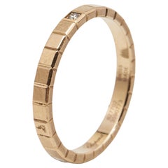 Chopard Ice Cube Diamond 18k Rose Gold Band Ring Size 53