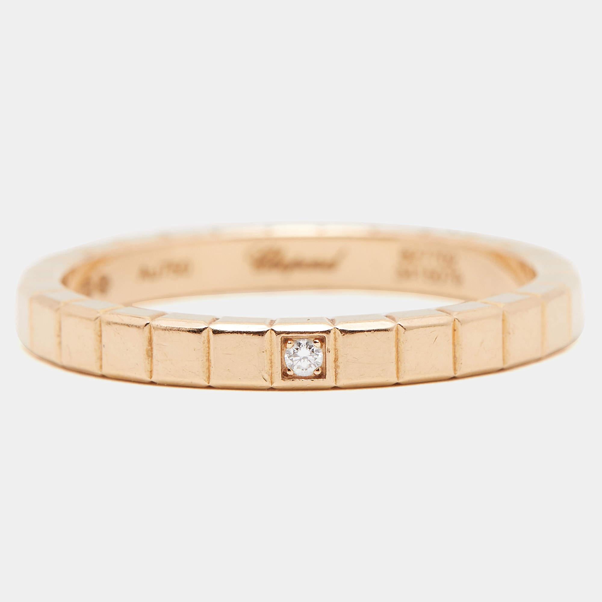 chopard ice cube ring rose gold