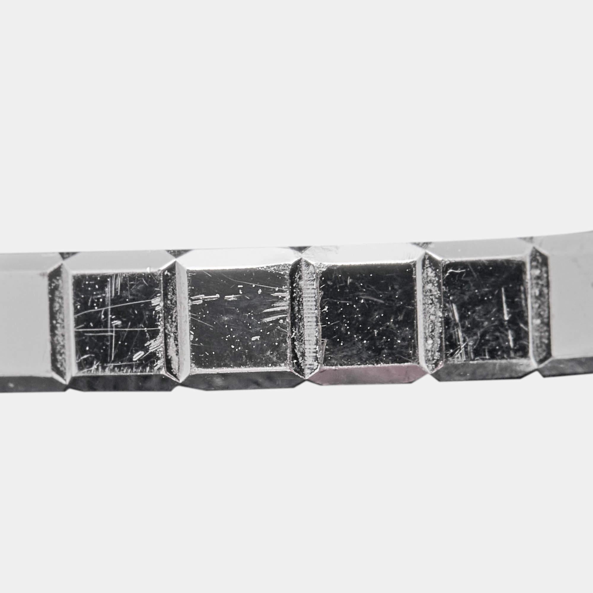 Chopard Ice Cube Diamond 18k White Gold Band Ring Size 56 3