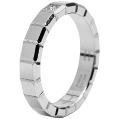 Chopard Ice Cube Diamond 18k White Gold Band Ring Size 56