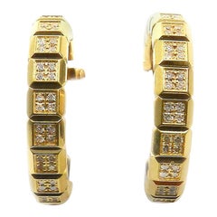 Chopard Ice-Cube Diamond Earrings in 18 Karat Yellow Gold