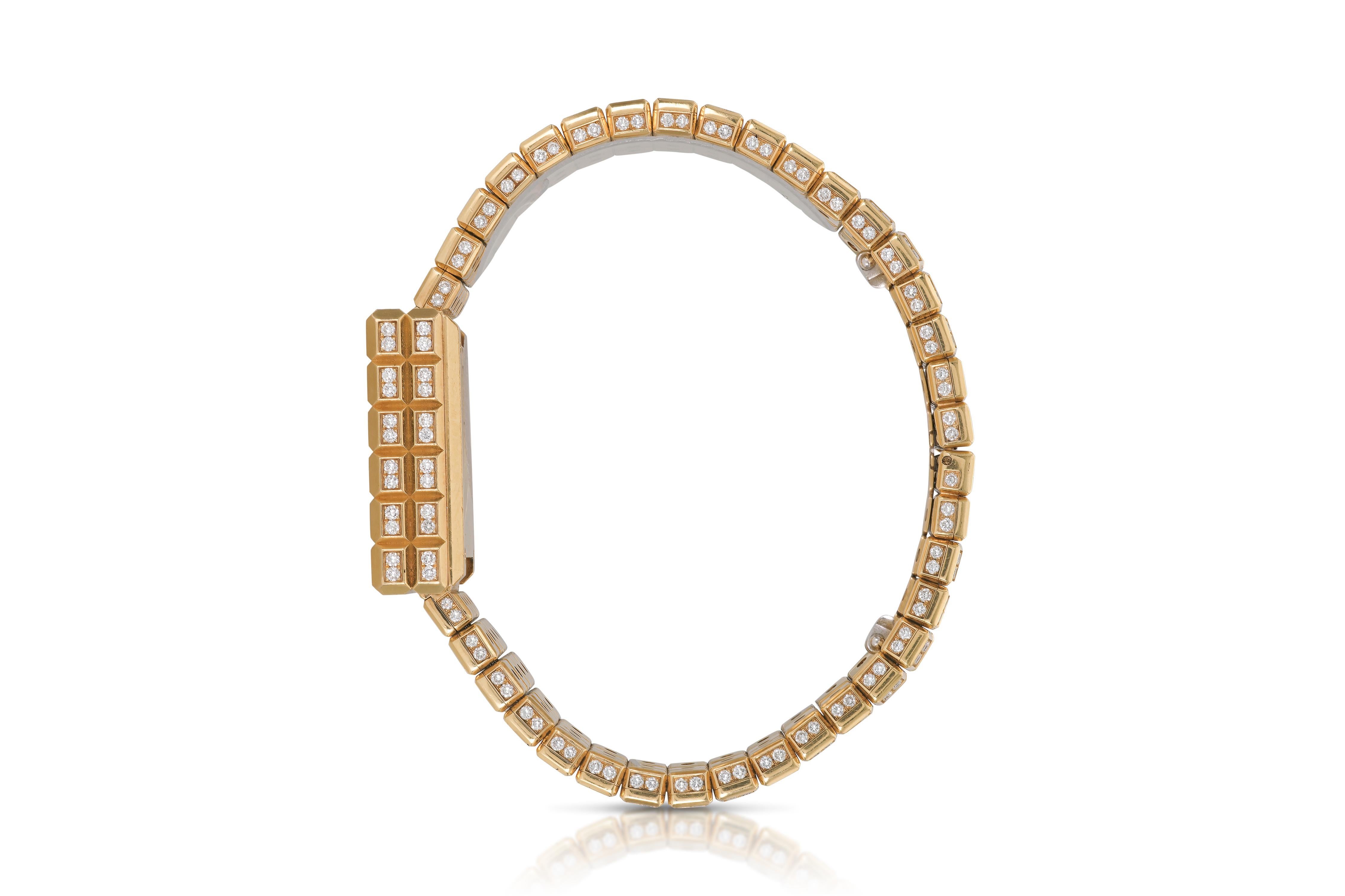 Round Cut Chopard Ice Cube Diamond Watch For Sale