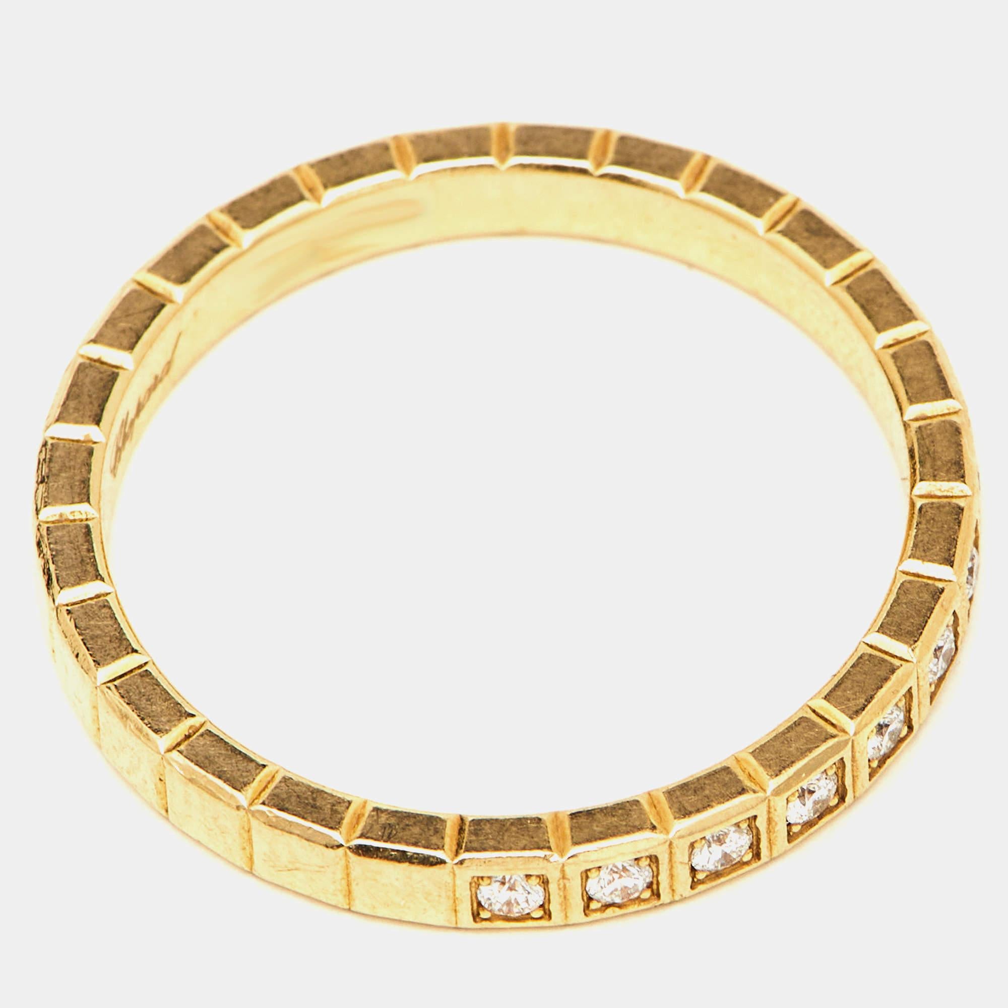 Chopard Ice Cube Diamonds 18k Yellow Gold Ring Size 52 For Sale 1