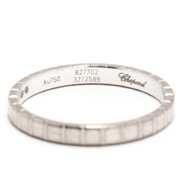 Chopard Ice Cube Eternity Band Ring, 18K White Gold, Ring, Simple For ...