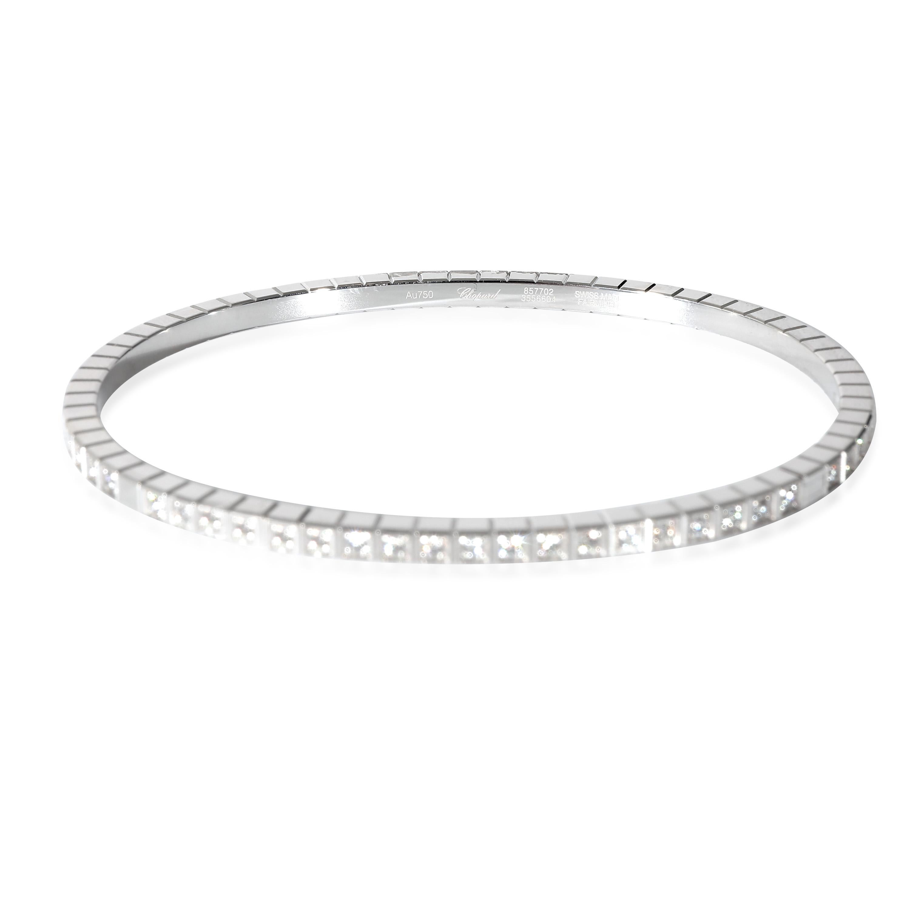 Women's Chopard Ice Cube Eternity Diamond Bracelet in 18k White Gold 0.64 CTW For Sale