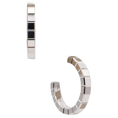 CHOPARD - Boucles d'oreilles glaçons en or blanc massif 18Kt