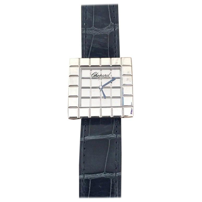 Chopard Ice Cube Large White Gold Ladies Watch 12-7424-8W