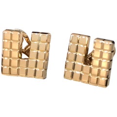Chopard Ice Cube Large Yellow Gold Clip-On Earrings New