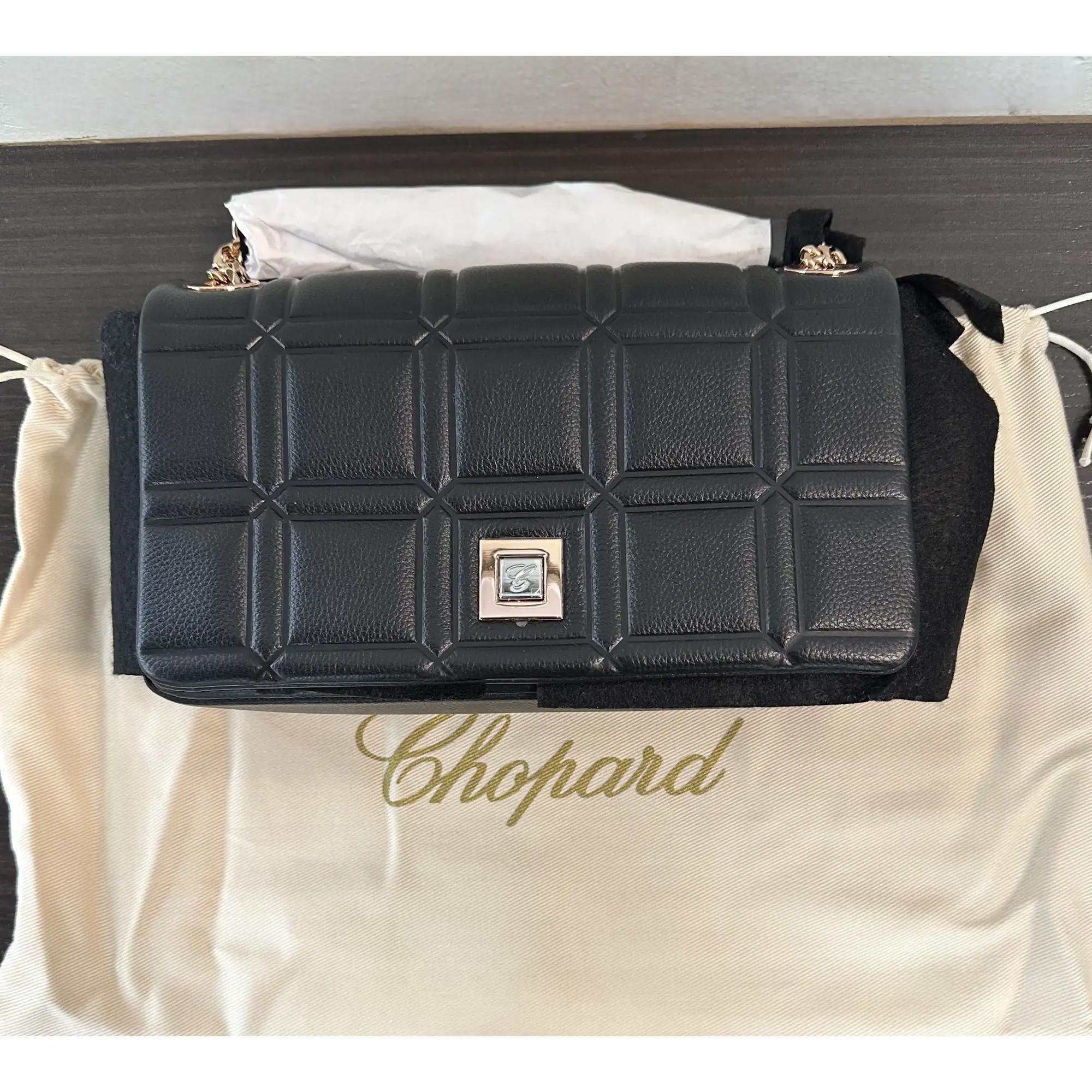 Chopard Mini Cadena Cubo de Hielo, Bolso de hombro de piel repujada negra 95000-1170 Negro en venta