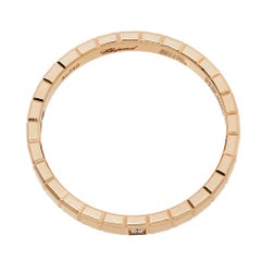 Chopard Ice Cube Pure Diamond 18K Rose Gold Ring 57