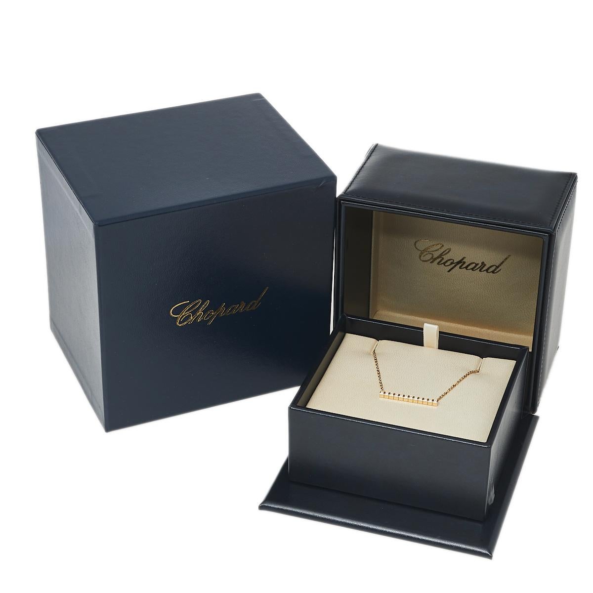 Chopard Ice Cube Pure Diamond 18K Yellow Gold Necklace 1