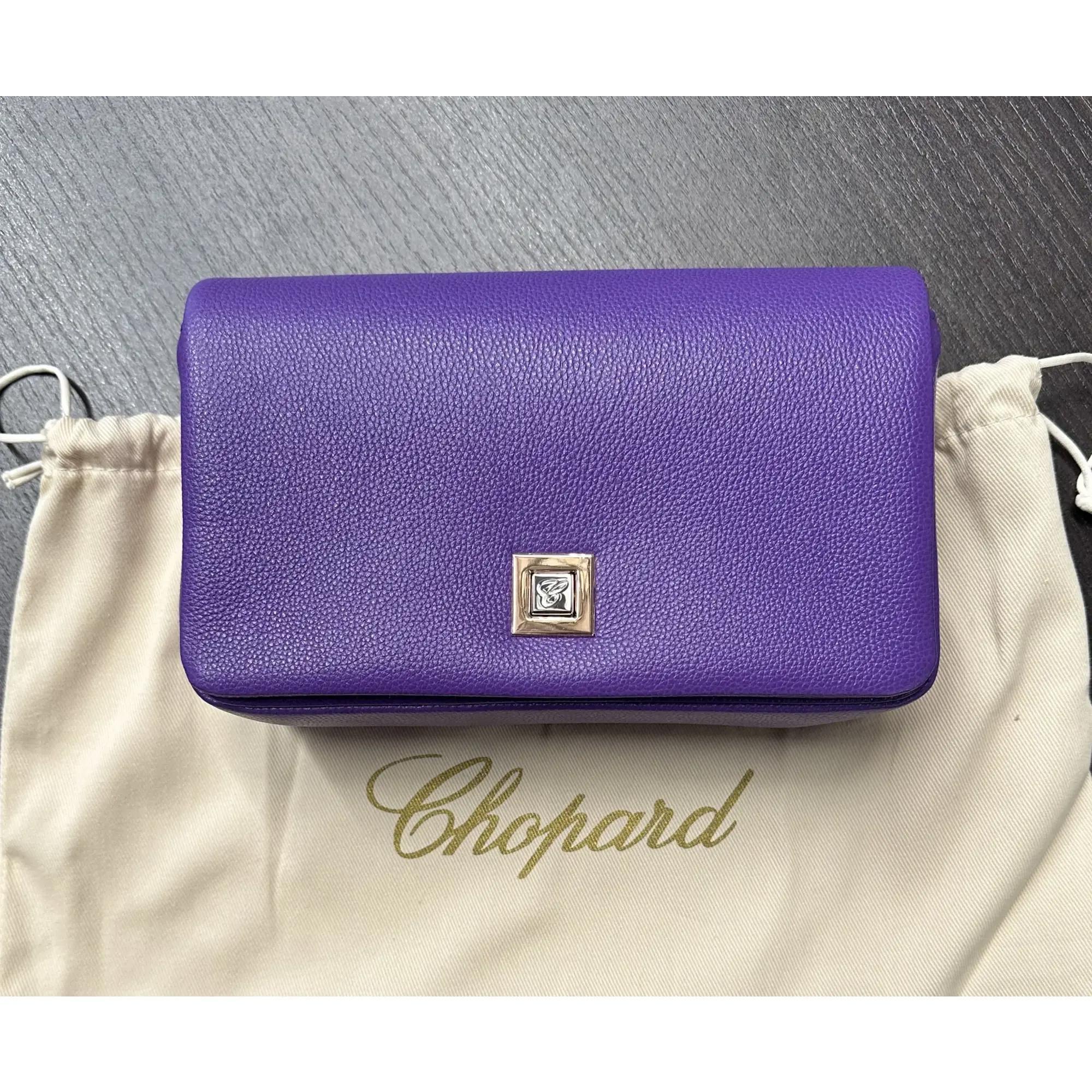 Chopard Ice Cube Purple Grained Leather Shoulder Bag 95000-1174 For Sale 1