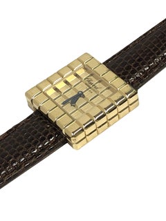 Chopard Eiswürfel Gelbgold Damen Quarz-Armbanduhr