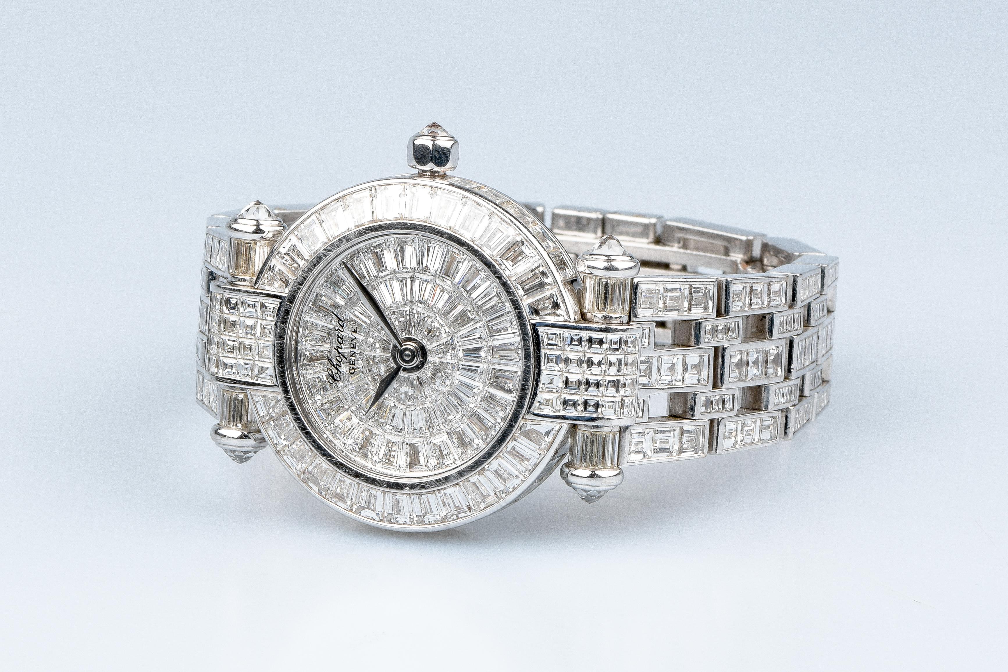 Chopard Imperiale Ladies Wrist Watch 18 Carat White Gold Full Diamonds 4