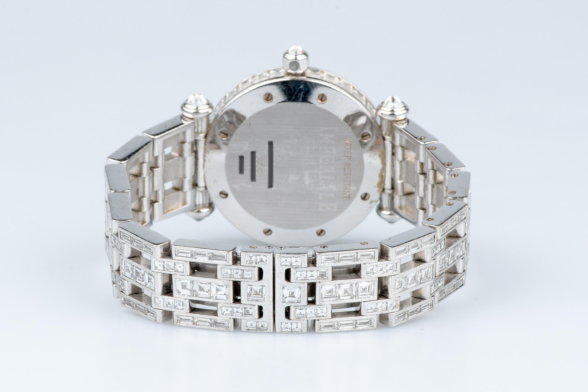 Chopard Imperiale Ladies Wrist Watch 18 Carat White Gold Full Diamonds 12
