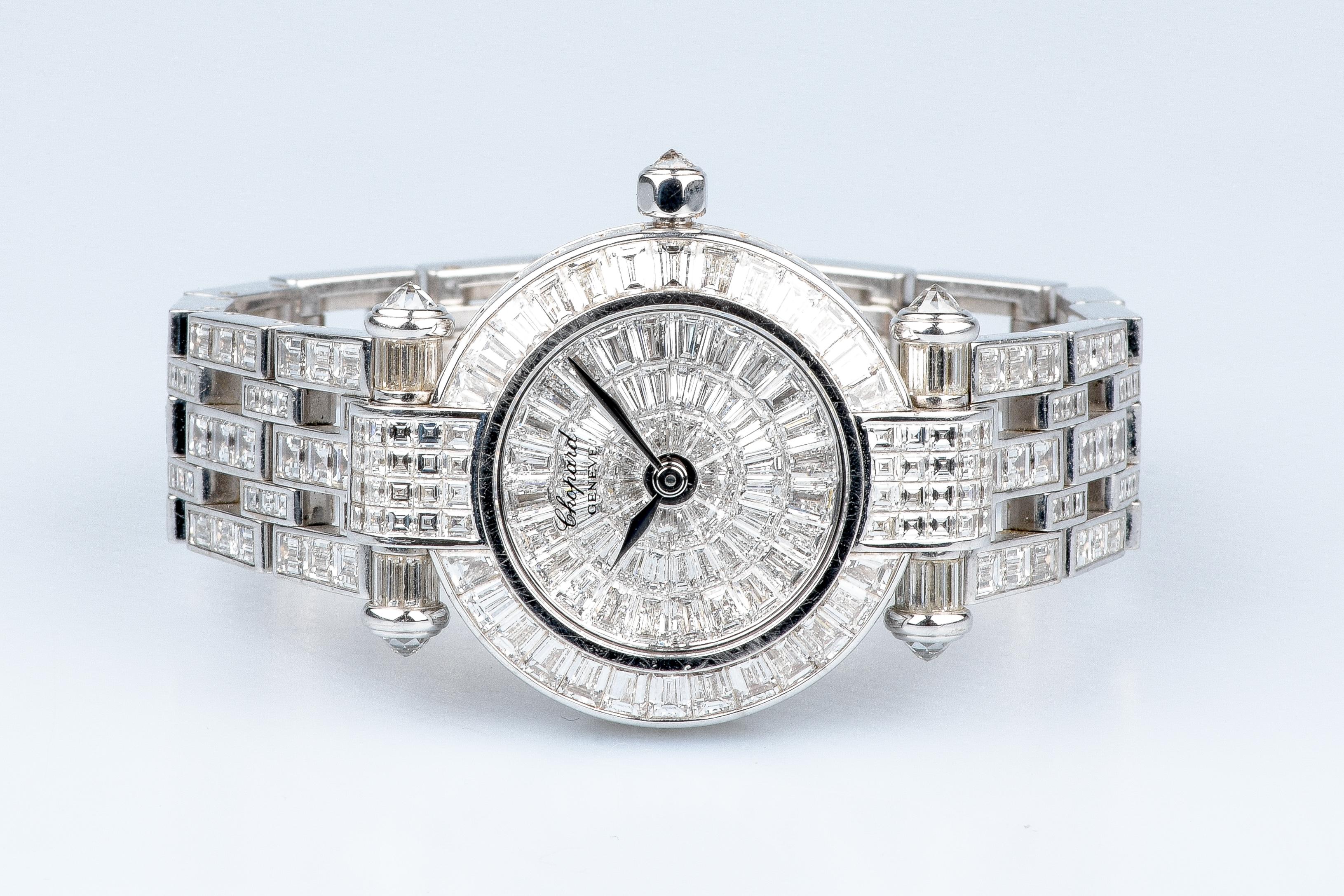 chopard full diamond watch