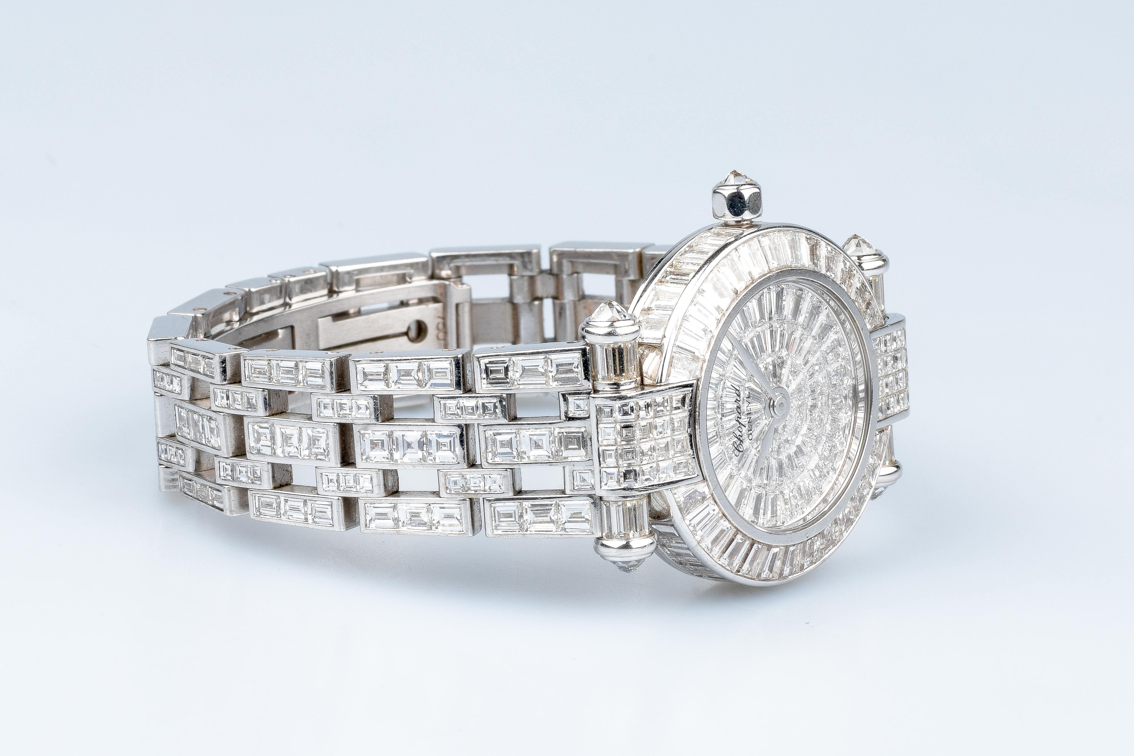 Chopard Imperiale Ladies Wrist Watch 18 Carat White Gold Full Diamonds In Excellent Condition In Monte-Carlo, MC