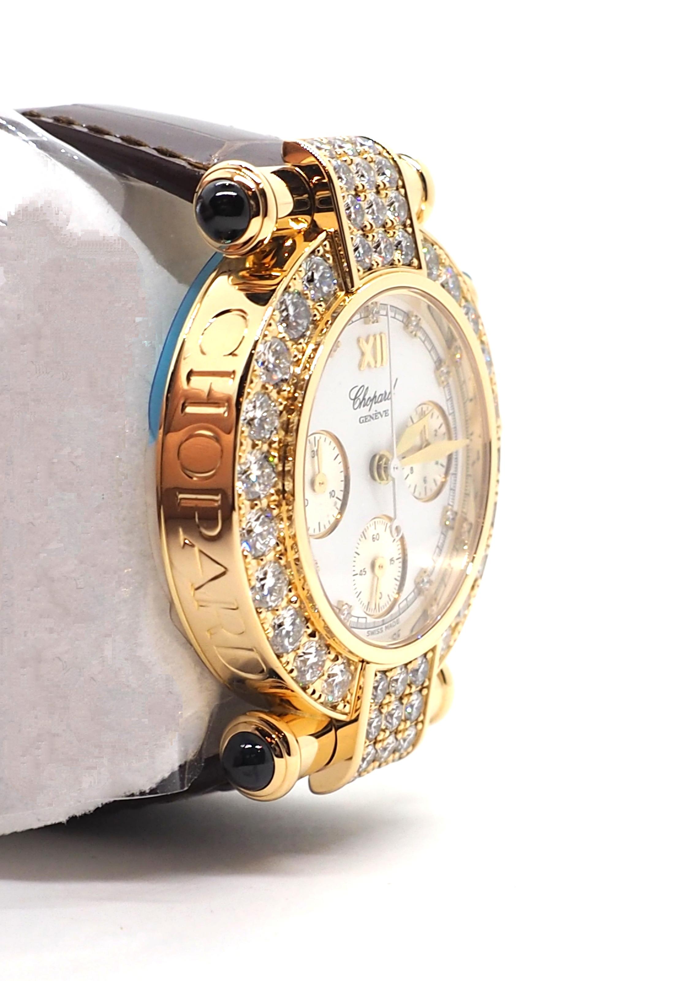 Modern Chopard Imperial Diamond Ladies Watch Chronograph Bazel For Sale