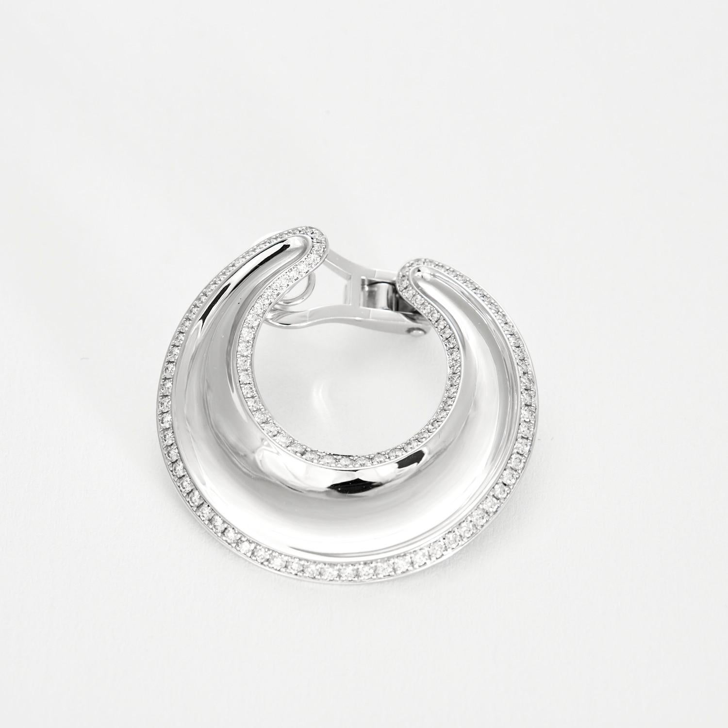 Brilliant Cut CHOPARD - Imperial earrings in white gold and diamonds For Sale