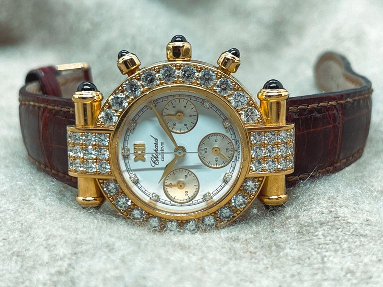 Beautiful Chopard Imperiale watch in 18K yellow gold set with diamonds. This luxury watch for ladies Chopard Imperiale looks extremely elegant.

Just passed the annual expertise at Chopard. Brand new condition. 1 year of garantie.

The case of this