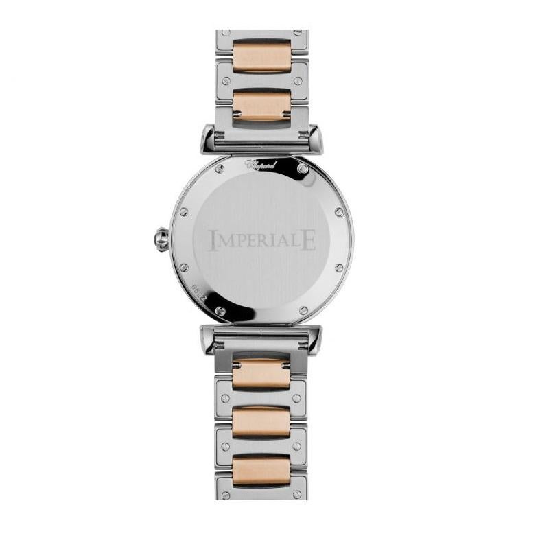 Case & Dial
MATERIAL: 18-carat rose gold and stainless steel
CASE DIMENSION(S): 36.00 mm
DIAL: silver-toned with mother-of-pearl centre
CROWN MATERIAL: stainless steel
Strap & Buckle
BUCKLE MATERIAL: stainless steel
BUCKLE TYPE: folding