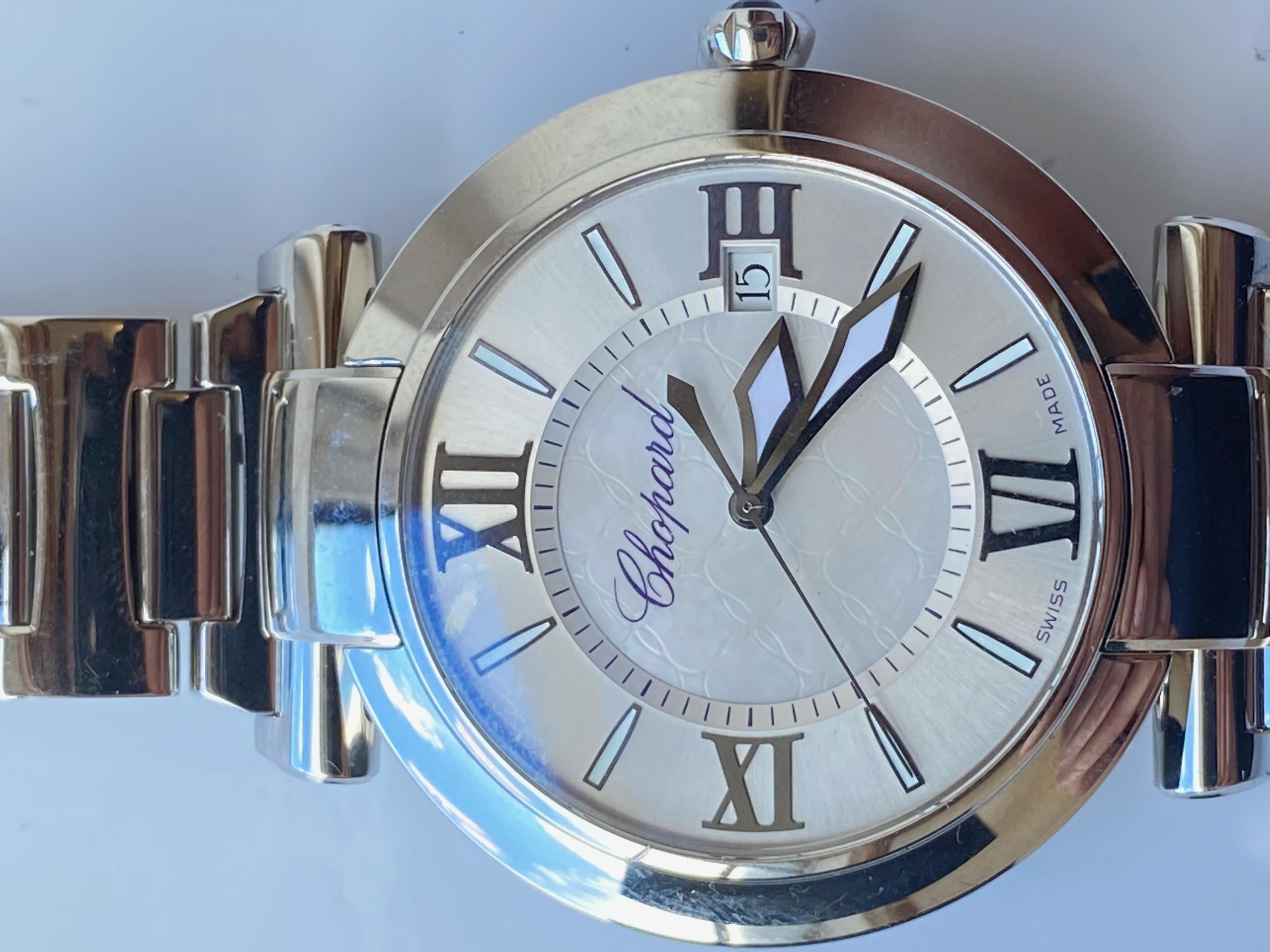 Women's or Men's Chopard Imperiale Men's Stainless Steel with Box and Papers For Sale