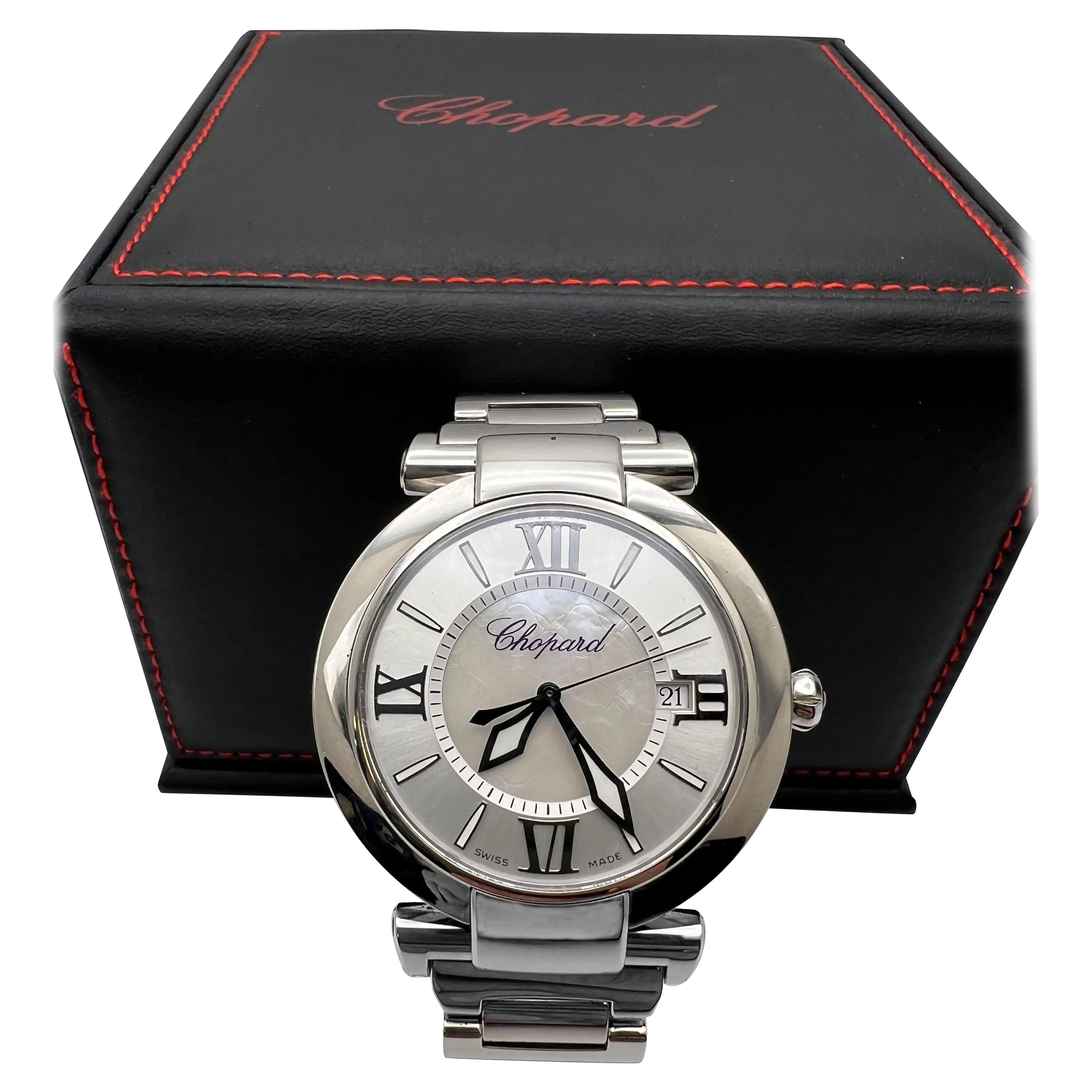 Chopard Imperiale 40mm Argento Madreperla Quadrante Romano 388531-3011 Box Set